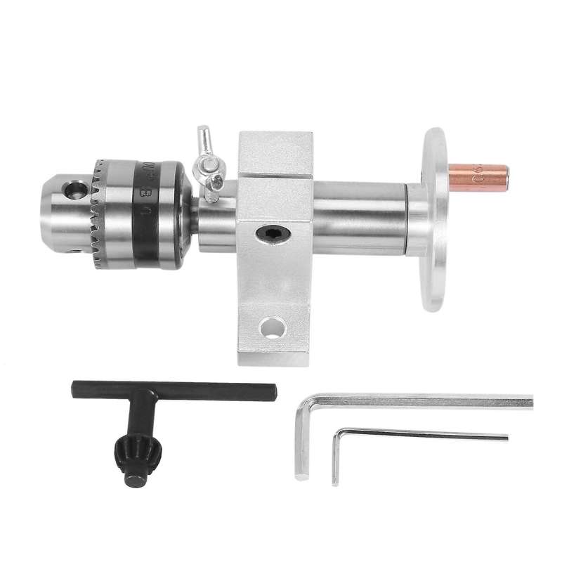 Live Lathe Center Head with Chuck for Woodworking Tool