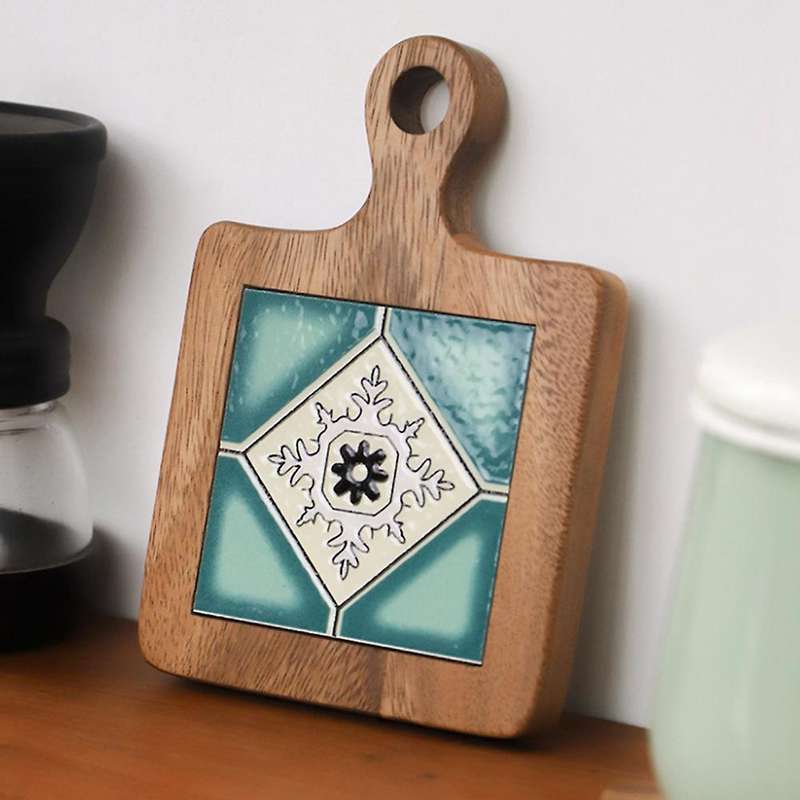 Wooden Anti-scalding Plate Mat Dining Table Insulation Placemat, A
