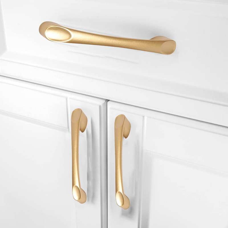 Cabinet Arch Pull,gold Furniture Handle, 96mm Screwhole Distance