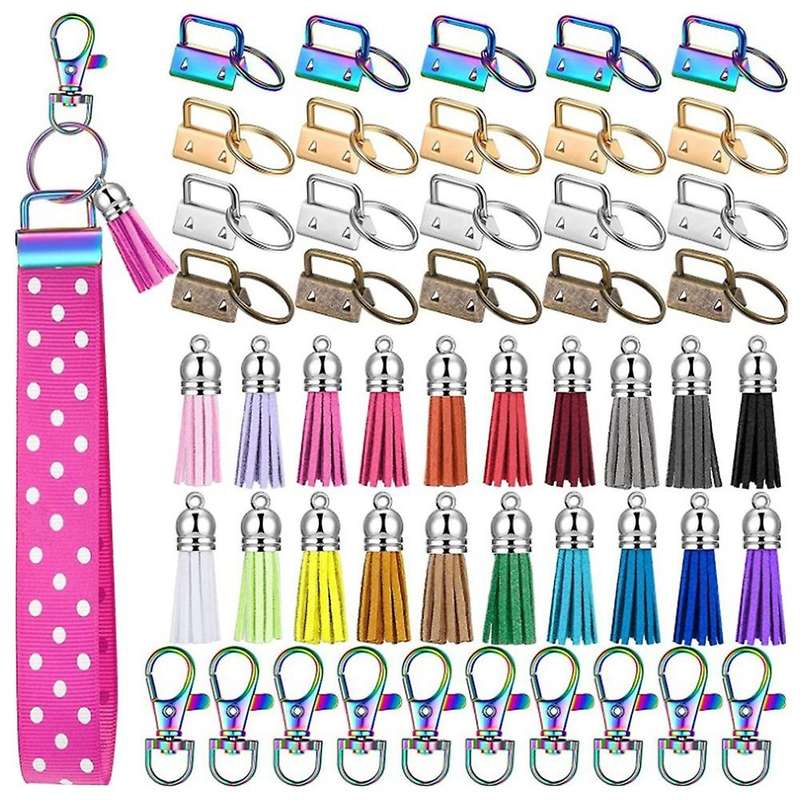 75 Pieces Key Fob Hardware Set Including 25 Key Fob Hardware Wristlet