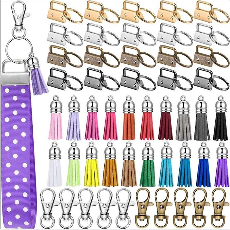 75 Pieces Key Fob Hardware Set Including 25 Key Fob Hardware Wristlet