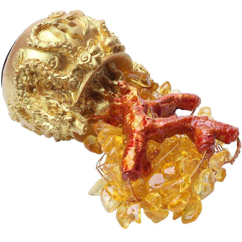 Golden Crystal Lucky Money Tree Lucky Fortune Wealth Decoration