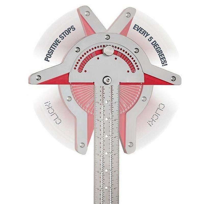 20-inch Woodworking Edge Ruler Protractor Angle Protractor Two-arm