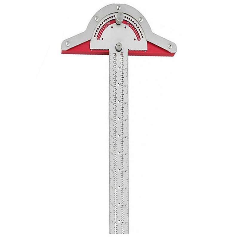20-inch Woodworking Edge Ruler Protractor Angle Protractor Two-arm