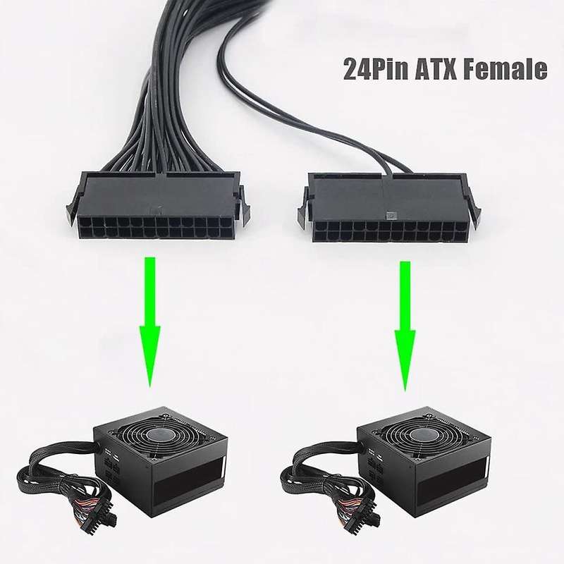 Psu Cable Adapter 24pin Power Cable for Computer Atx Motherboard