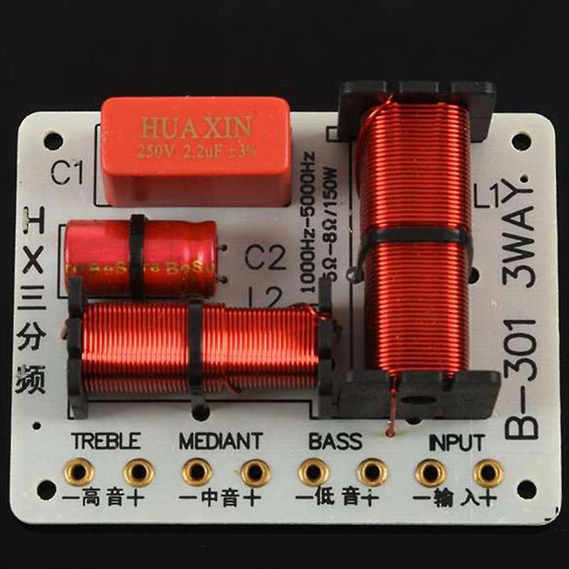 2pcs 150w 3 Ways Audio Speaker Crossover Treble+midrange+bass