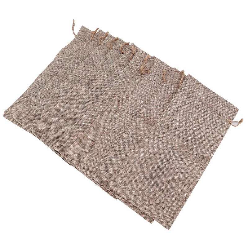Jute Wine Bags, 1/4 Inches Hessian Numbered Wine Bottle Gift Bags