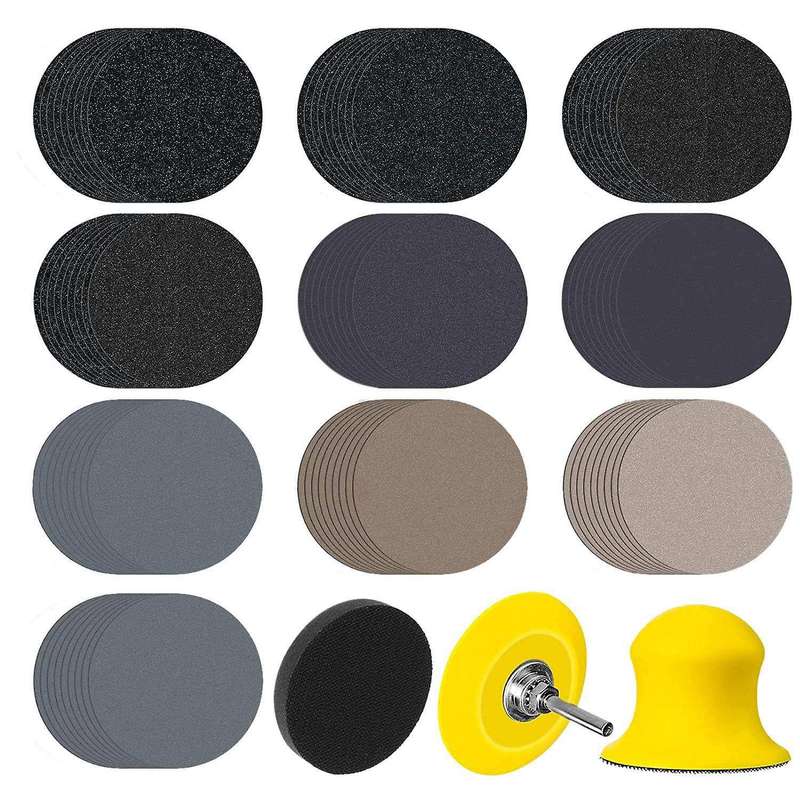 100pcs 80-7000 Grits 2 Inch Wet/dry Sander Pad with 1/4 Inch Shank