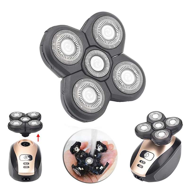 2-piece Shaver Replacement Head Rotating Five-blade Head