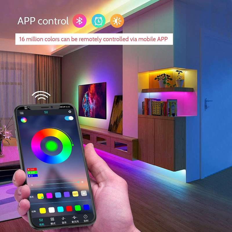 Usb Power Led Strip Light 5050 Rgb App Remote Control Light Tape
