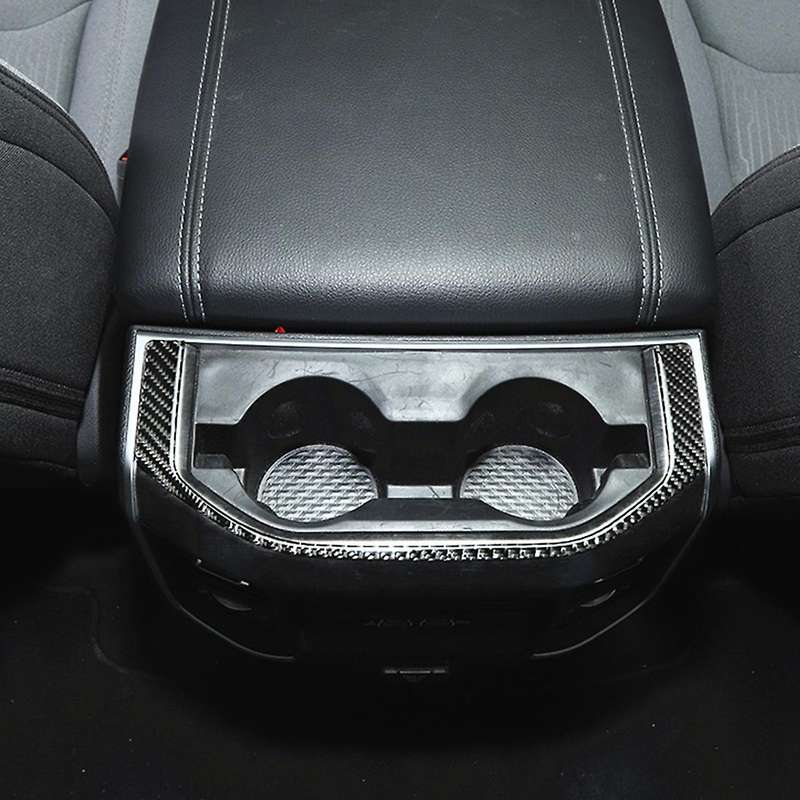 Car Rear Cup Holder for Dodge Ram 1500 2018-2022, Carbon Fiber