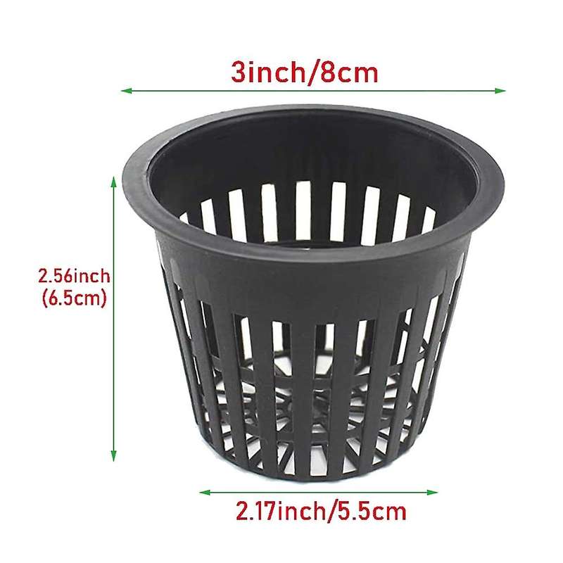 50pcs Plant Grow Pots Hydroponic Colonization Mesh Plastic Basket