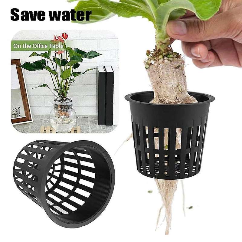 50pcs Plant Grow Pots Hydroponic Colonization Mesh Plastic Basket