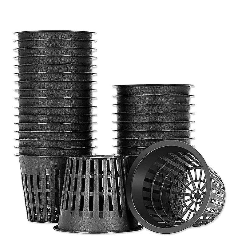 50pcs Plant Grow Pots Hydroponic Colonization Mesh Plastic Basket
