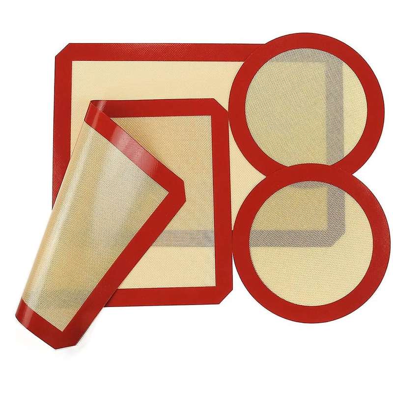 Silicone Baking Mats Set Of 4, 2 Half Sheets+2 Round,for Baking