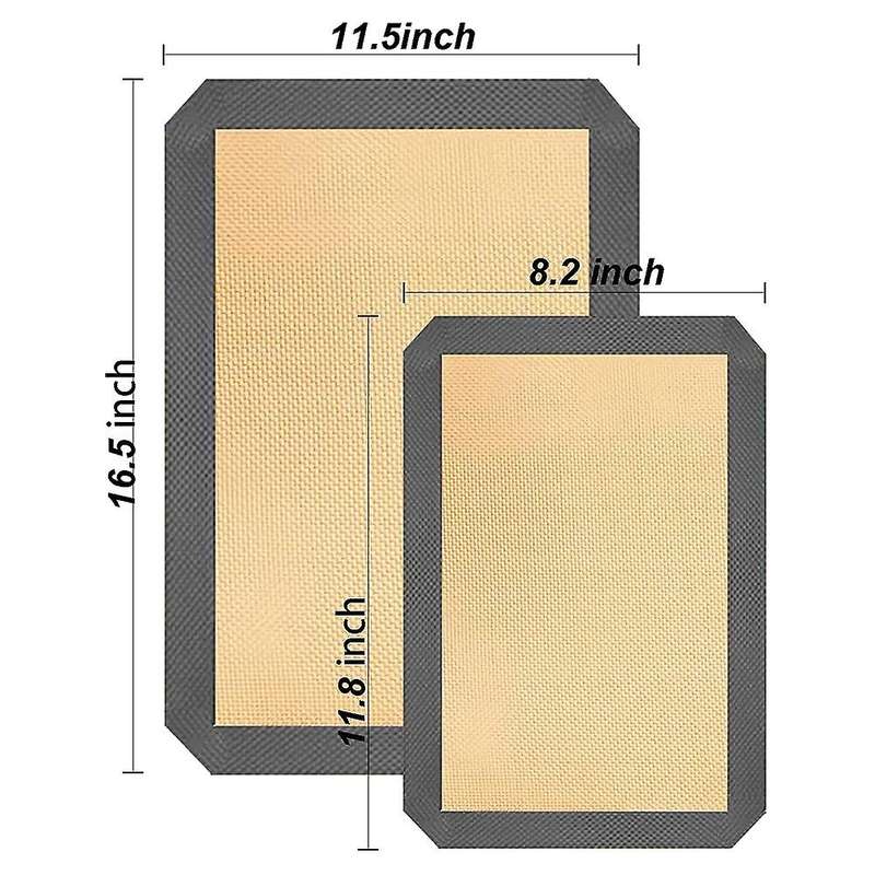 3pcs Non Stick Silicone Baking Mat Sets for Making Cookies Bread