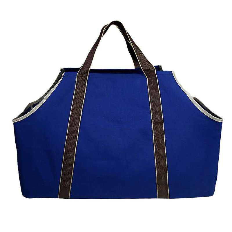 Log Storage Holder Carrier Canvas Firewood Bag Durable Tote Bag - E