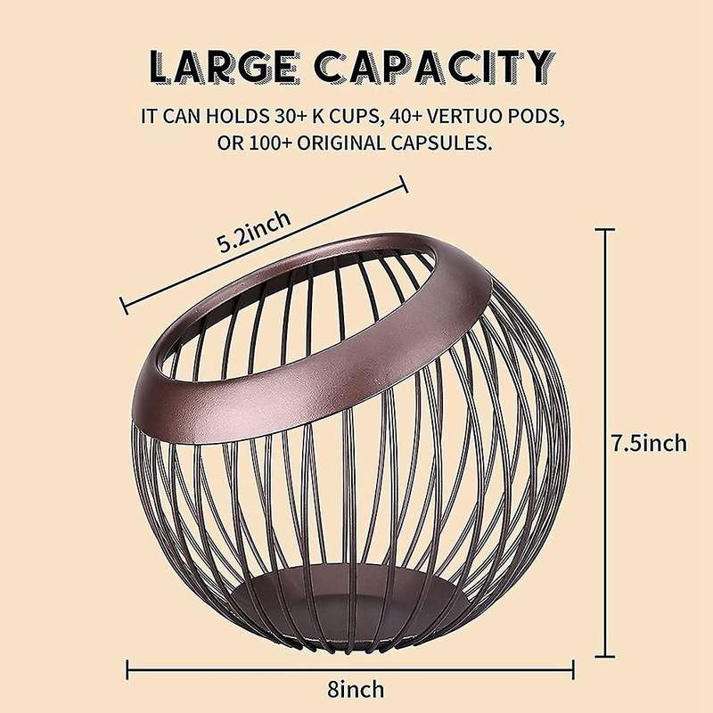 Espresso Coffee Pod Holder , Fruit Snacks Organizer,kitchen & Decor