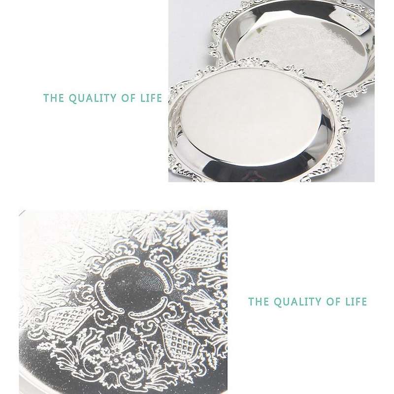 Metal 7-piece Set Of Coasters Cupcake Pans Small Saucers Kitchen
