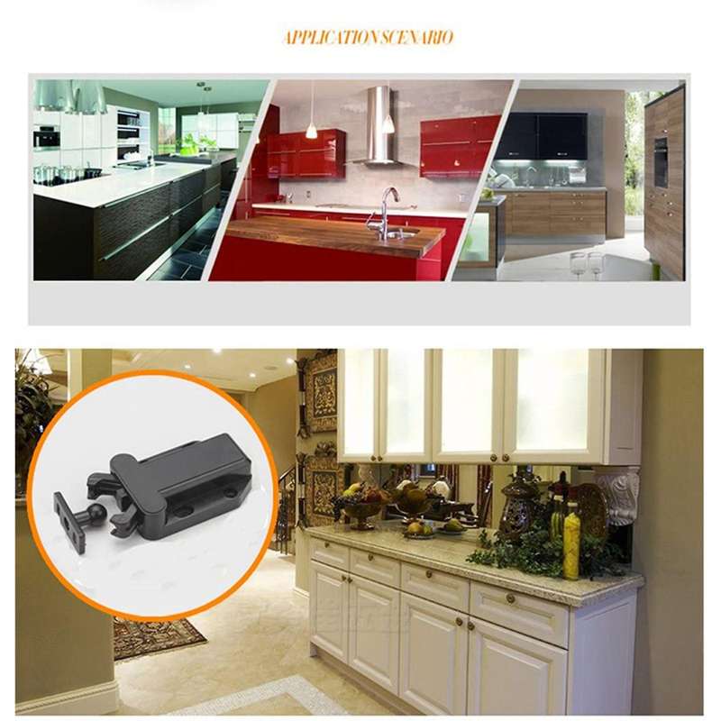 6-pack Push to Open Lock Drawer Cabinet Catch Press Cupboard Bedroom