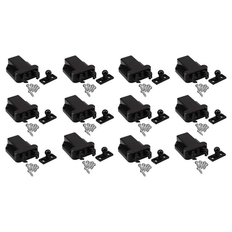 6-pack Push to Open Lock Drawer Cabinet Catch Press Cupboard Bedroom