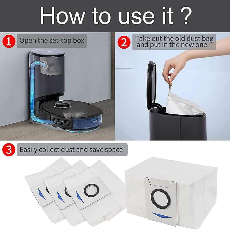 Replacement Parts Dust Bags for Ecovacs Deebot X1 Omni/turbo