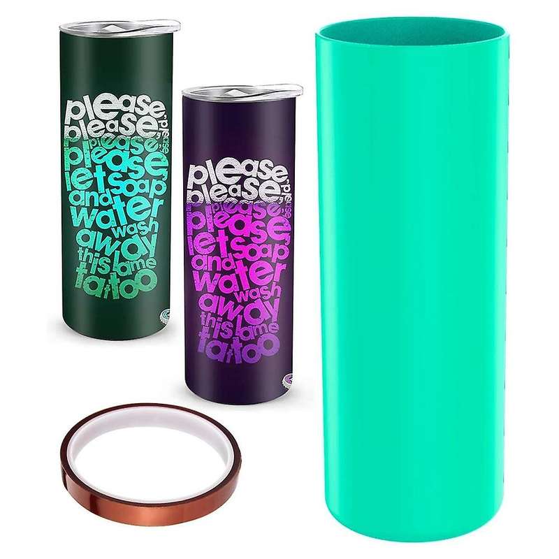 Reusable Silicone Wrap for 20oz Sublimation Skinny Tumblers, B
