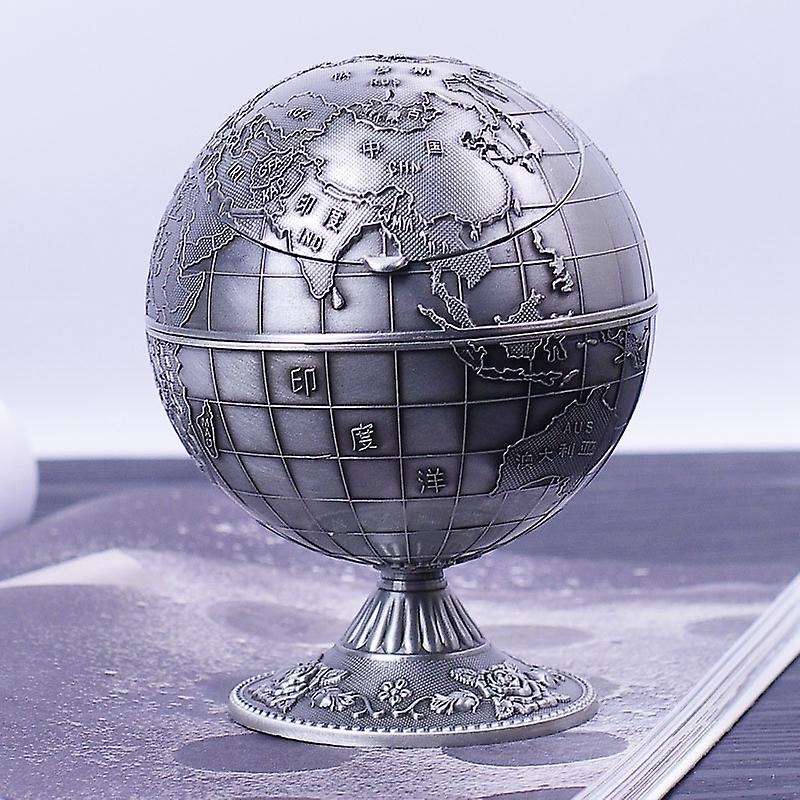 Retro Home Office Hotel Ashtray Smoking Accessories, Ancient Tin