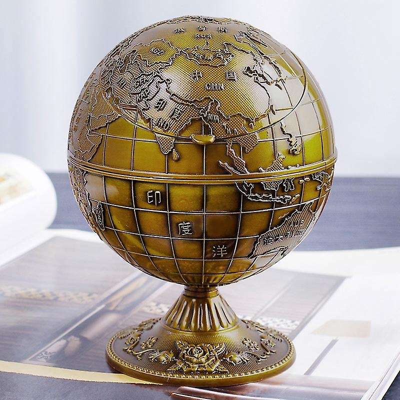 Retro Home Office Hotel Ashtray Smoking Accessories, Ancient Tin