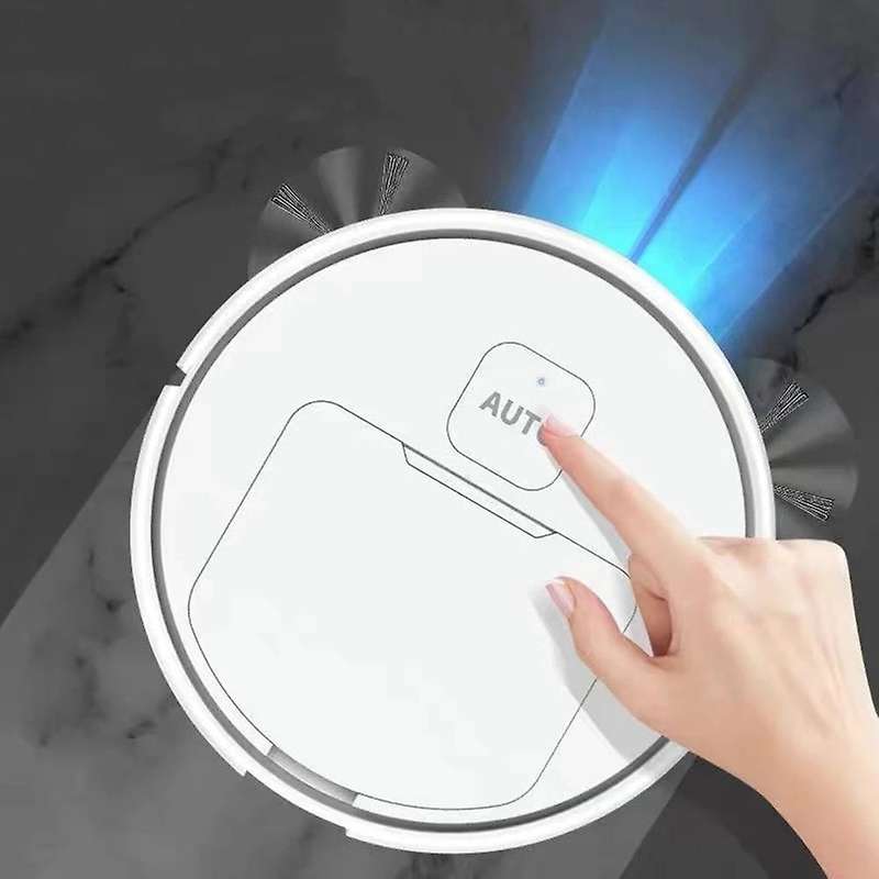 3 In 1 Smart Broom Robot Vacuum Cleaner Lazy Sweeper Robot ,white B