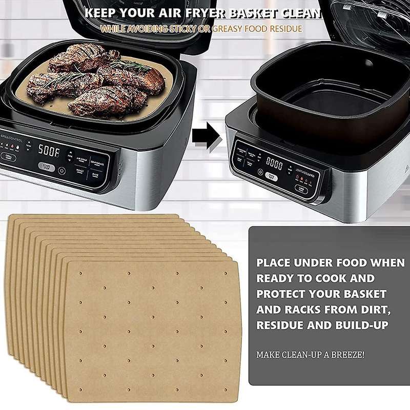 150pcs Air Fryer Paper Air Hole Air Fryer Parchment Paper Liners