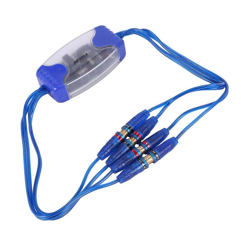 Universal 4 Channel Rca Input Output Ground Loop Isolator Line