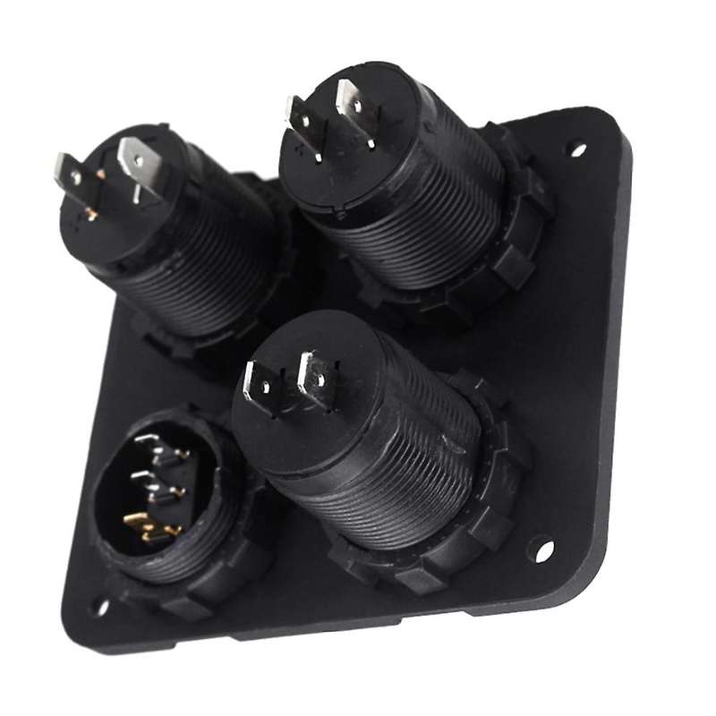 Dc 12v-24v Car Boat Socket Dual Usb Charger Voltmeter Switch Panel