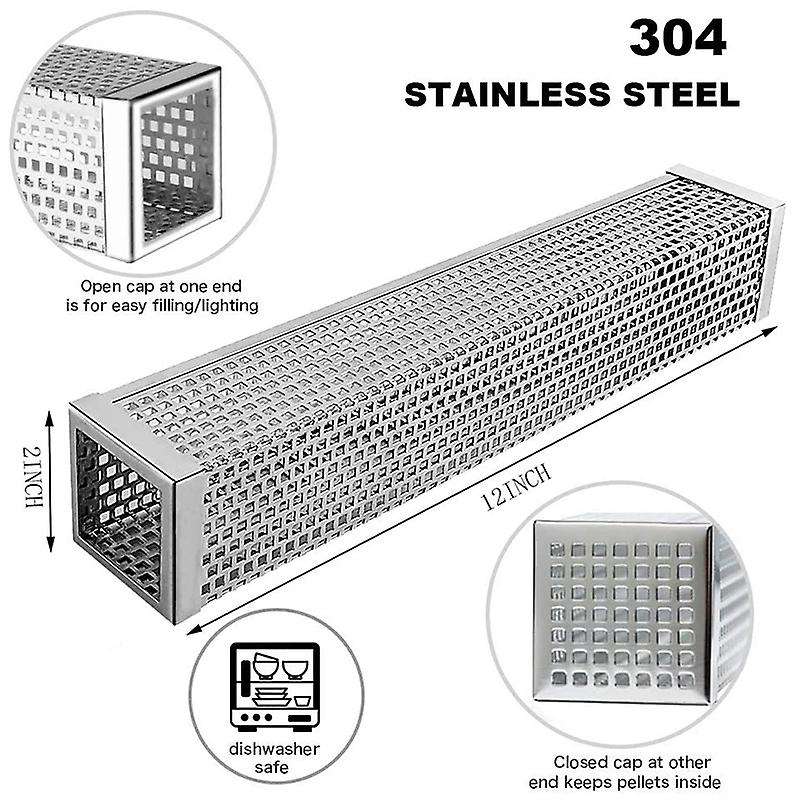 Smoker Tube 12 Inch 304 Stainless Steel Work with Grills Or Smokers