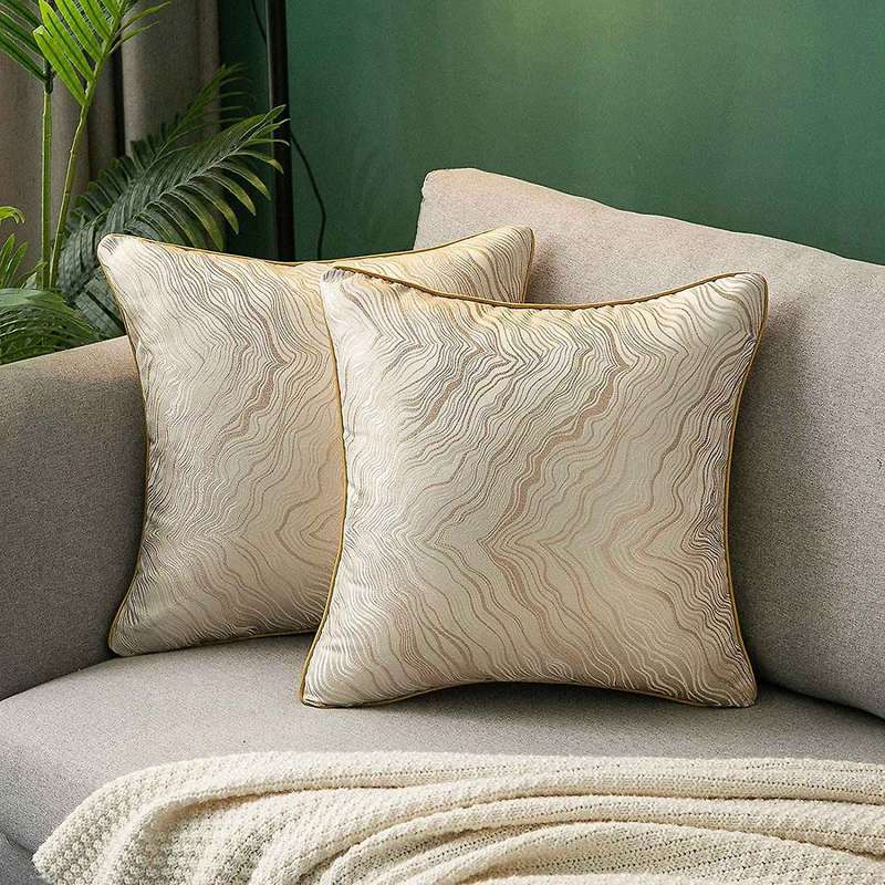 2pcs Decorative Throw Pillow Covers Set Square Case 45 X 45 Cm