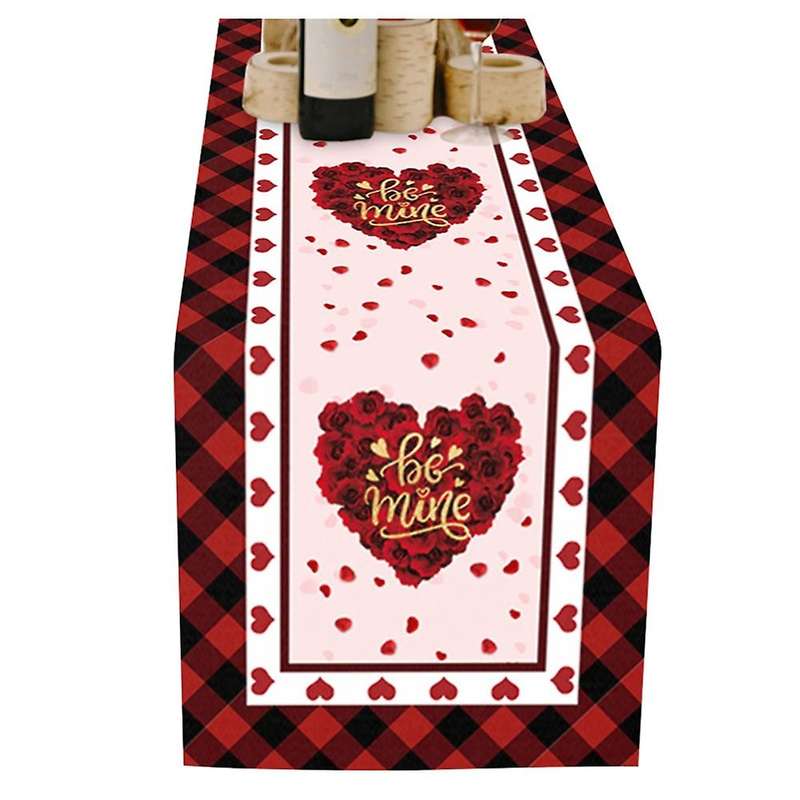 Valentine's Day Tablecloth Wedding Party Heart Tablecloth 108 Inch