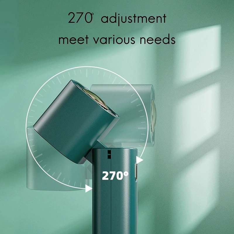 Handheld Fan, Battery Operated Mini Fan Usb Hanging Neck Fans Green