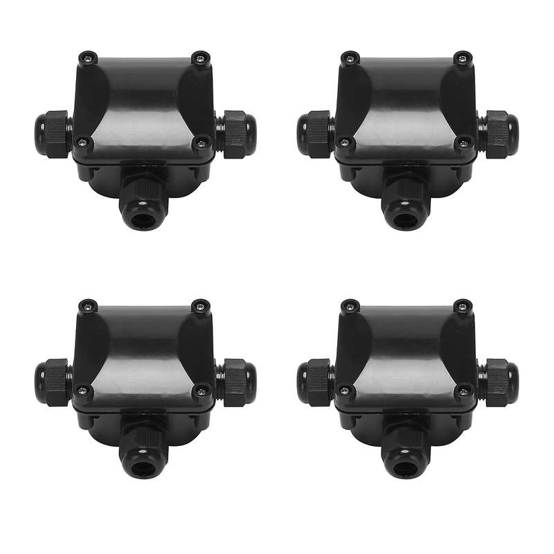 4pcs Junction Boxes Ip68 3-way Cable Connectors  5.5mm-10.5mm