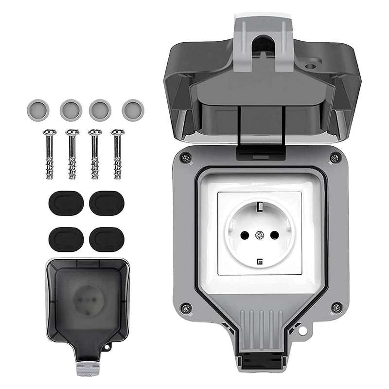 Outdoor Socket Weatherproof Outdoor Wall Socket Eu Plug A