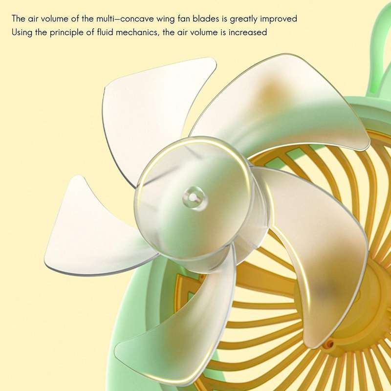 Handheld Fan Portable Rechargeable Usb Desk Pocket Mini Fan White