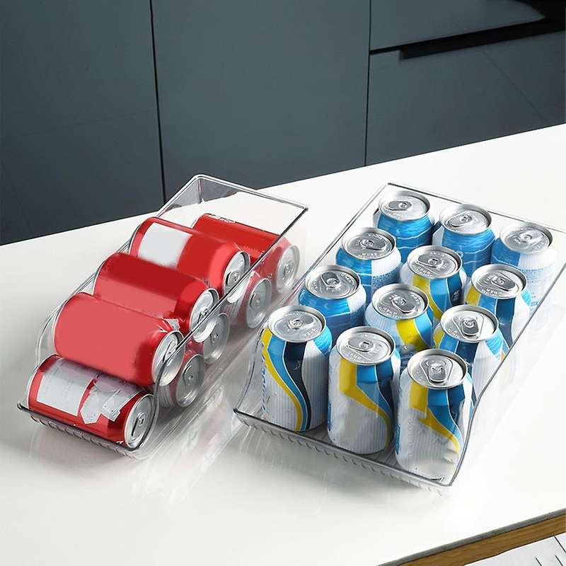 Kitchen Beer Storage Box Beverage Bottle Transparent Finishing Box-l