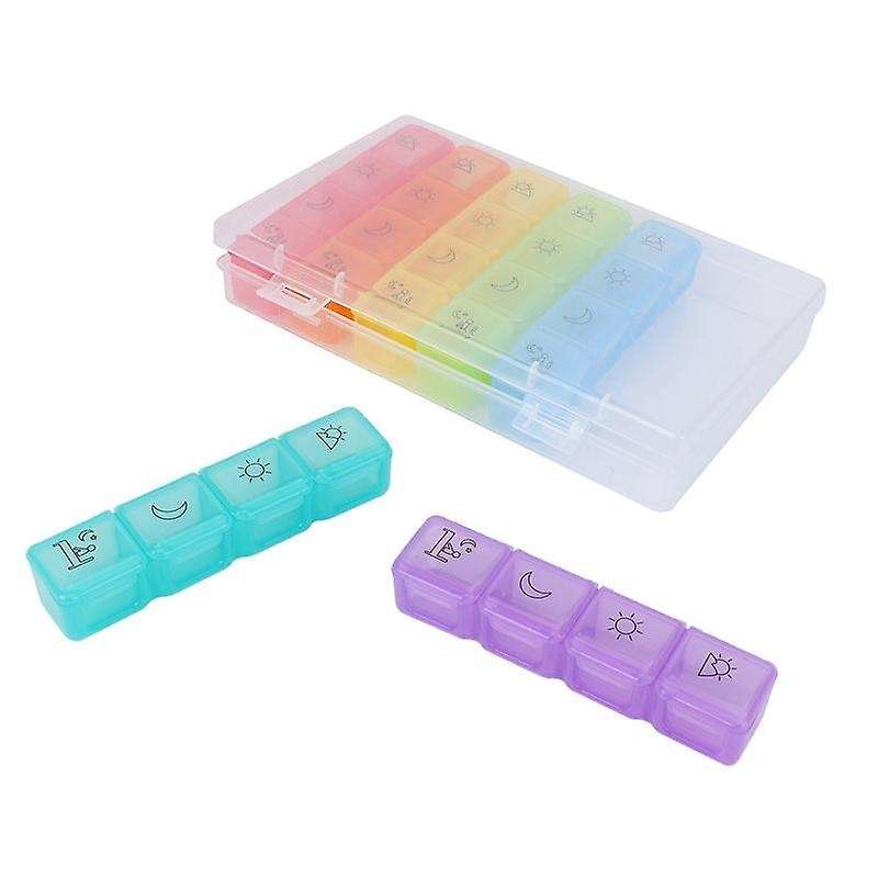 3x Weekly Pill Organizer, Extra Large Pill Box(7-day / 4-times-a-day)