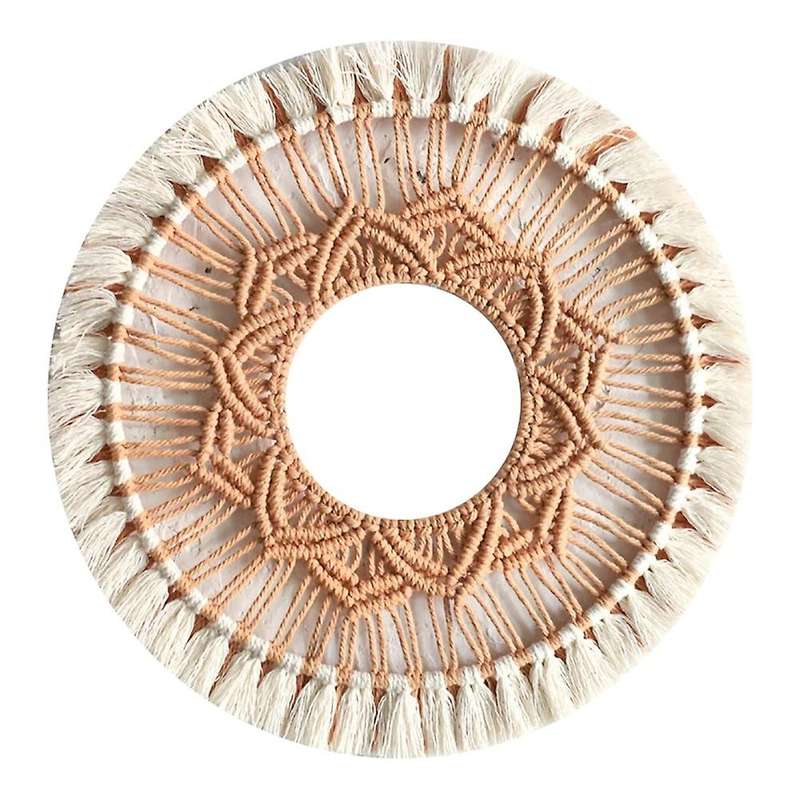 Boho Home Wall Decor Handmade Round Tapestry Bedroom Wall Pendants-b