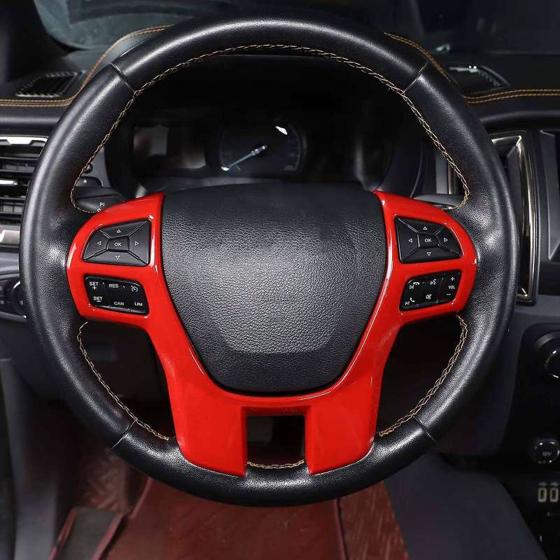 Car Steering Wheel Frame Decorator Cover Fit for Ford Ranger Everest