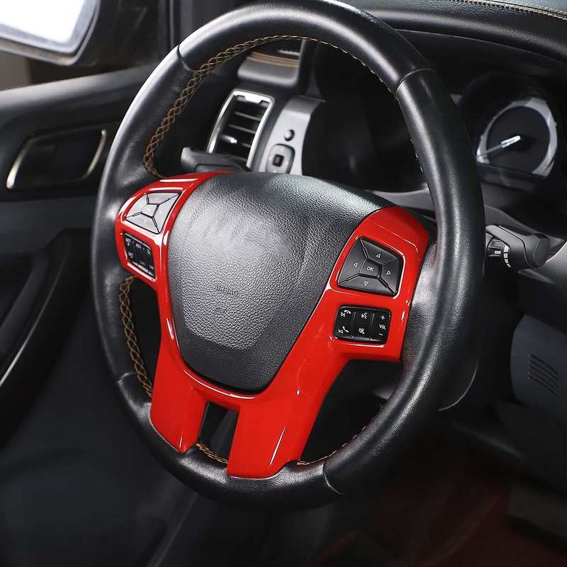 Car Steering Wheel Frame Decorator Cover Fit for Ford Ranger Everest