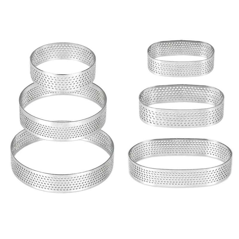 Porous Cake Mousse Molds,non-stick Bottom Tower Pie Cake Rings