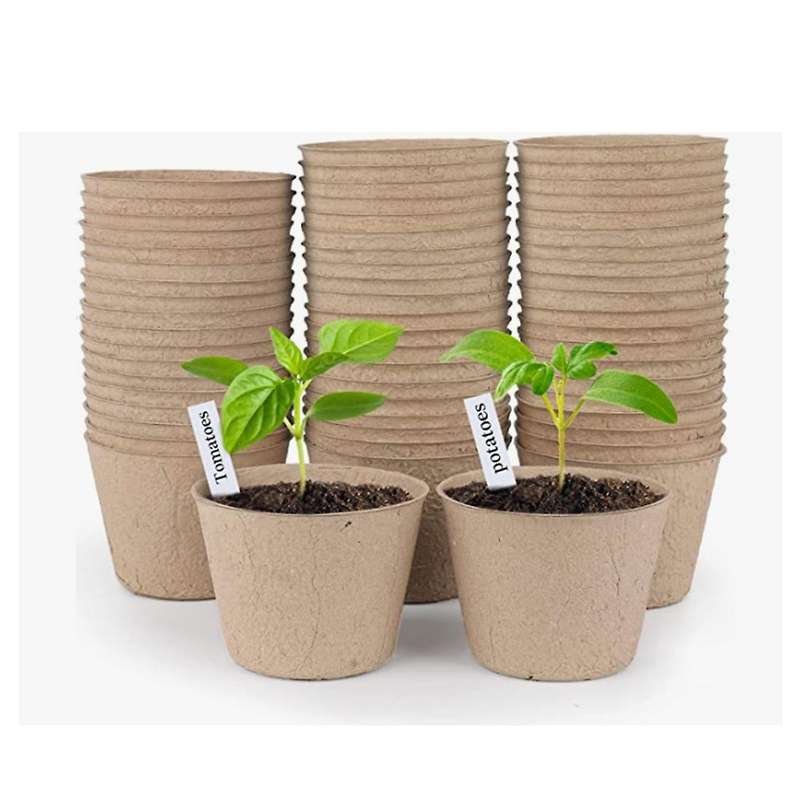 Peat Pots, 70 Pcs 4 Inch Plant Starting Pots with 20 Plant Labels