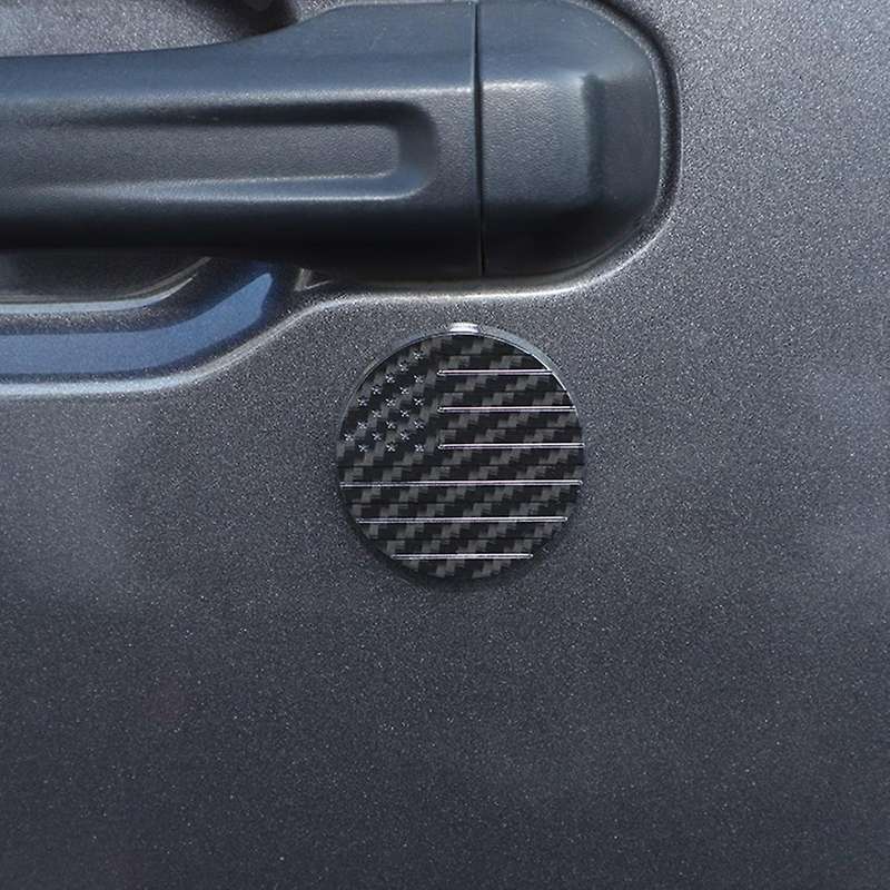 Exterior Door Key Jack Trim Cover Abs Carbon Fiber