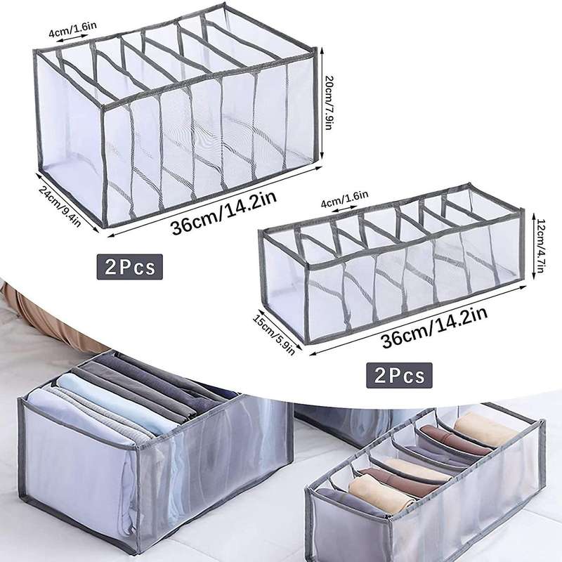 Wardrobe Clothes Organiser Storage Box for Underwear Socks and Jeans