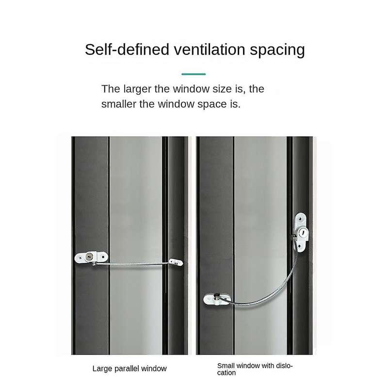 Window Limiter Baby Door Lock Children Window Lock Black 4pcs